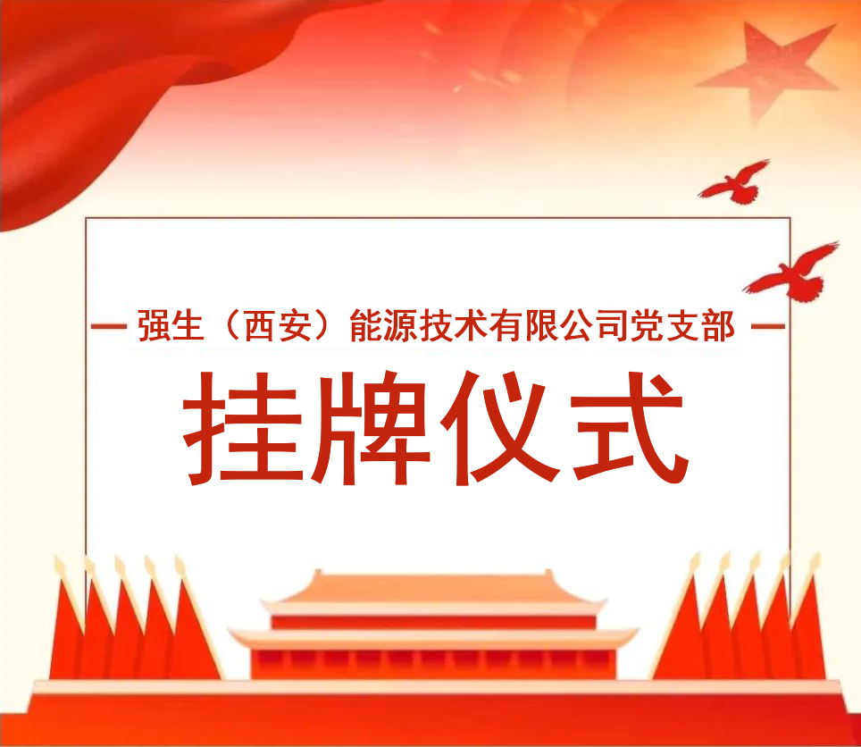 紅心向黨、砥礪前行－記強生（西安）能源技術有限公司黨支部掛牌儀式！